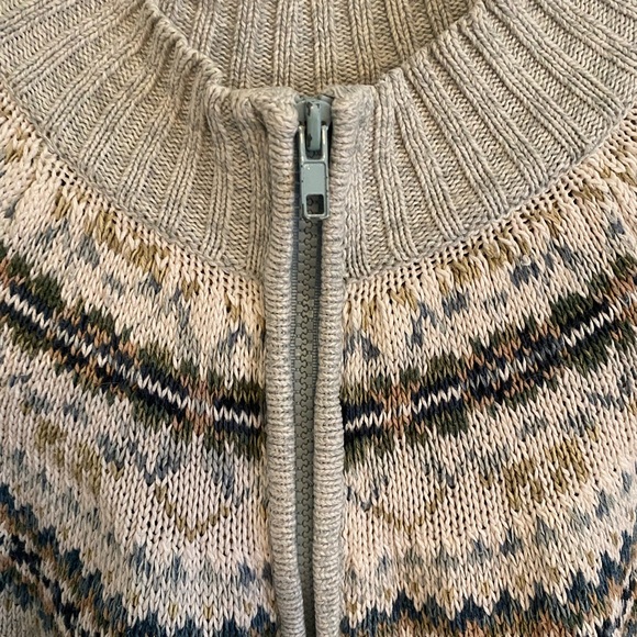 Tiara International Vintage Fair Isle Zip Up Sweater - Picture 4 of 10